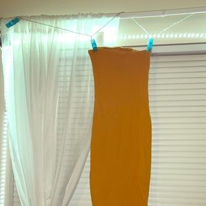 H&M yellow maxi dress